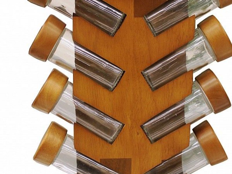 Portaspezie Hanseküche In Legno FSC - 18 Barattoli Con Etichette | Design Moderno Per Cucina - Foto 7